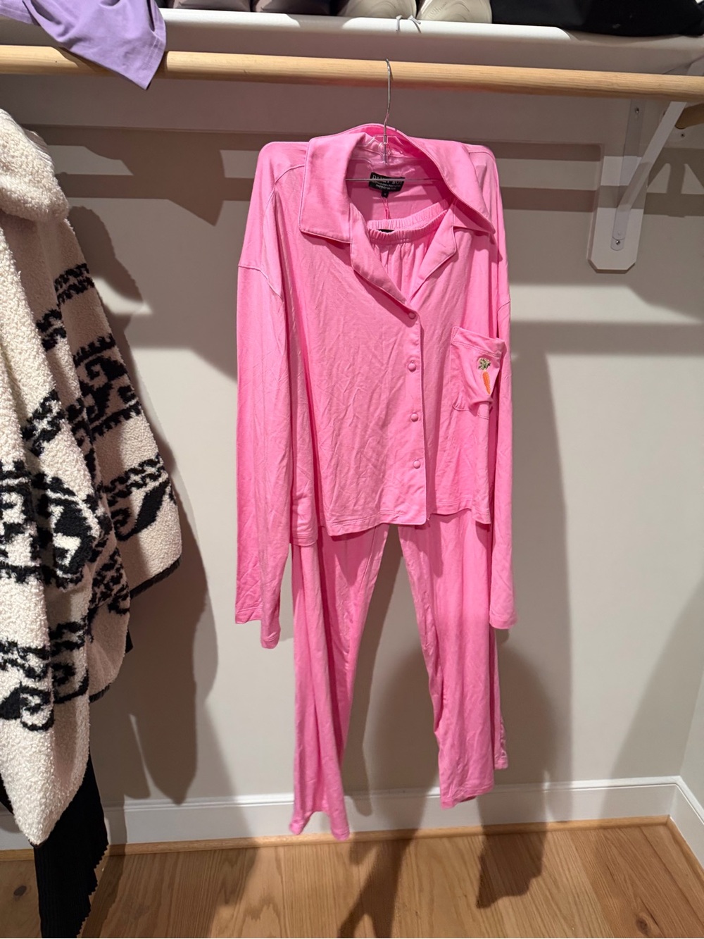 Women's Pink Pajamas — Dairy Boy — Medium — Size: M